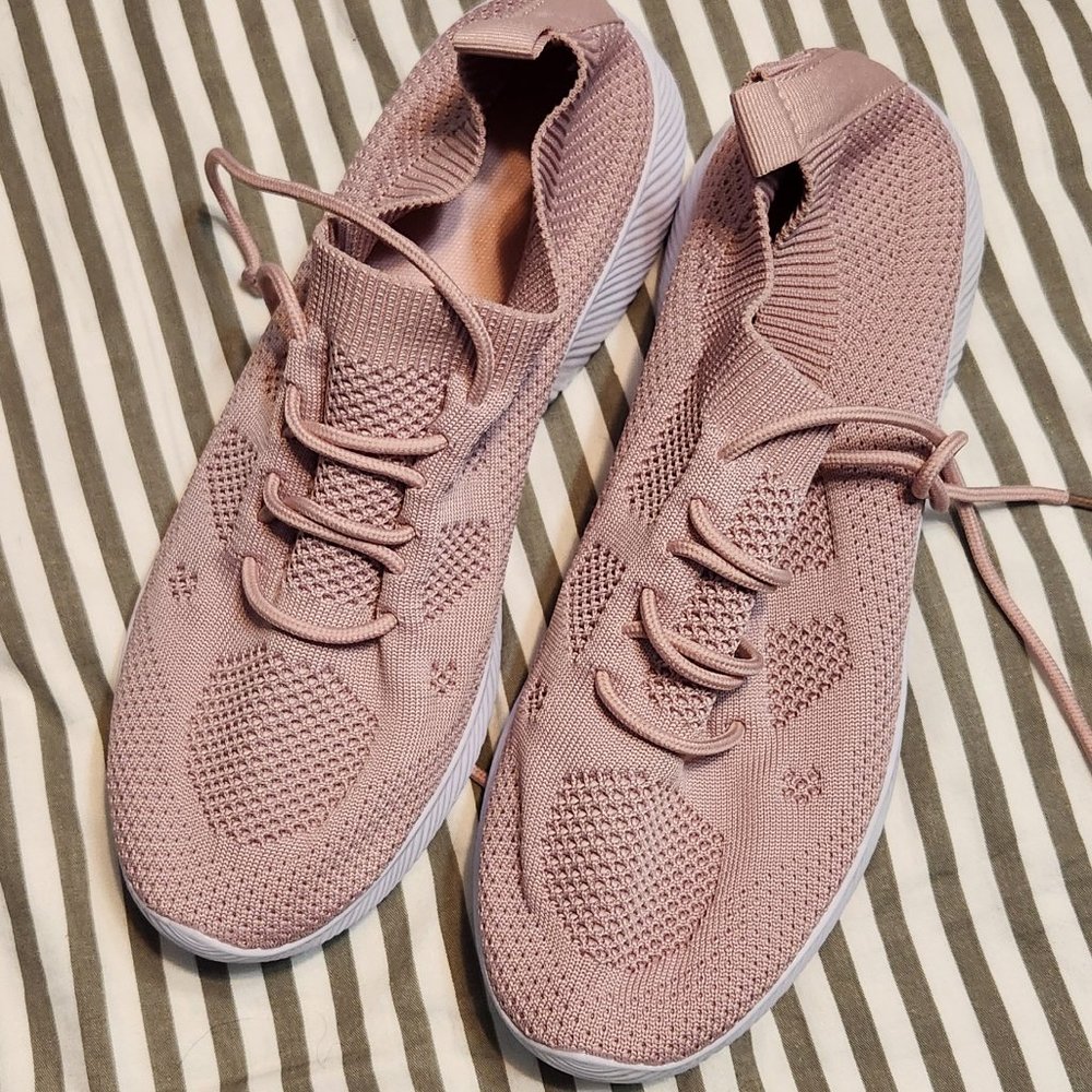 NWOT Light Pink Stretch Sneakers